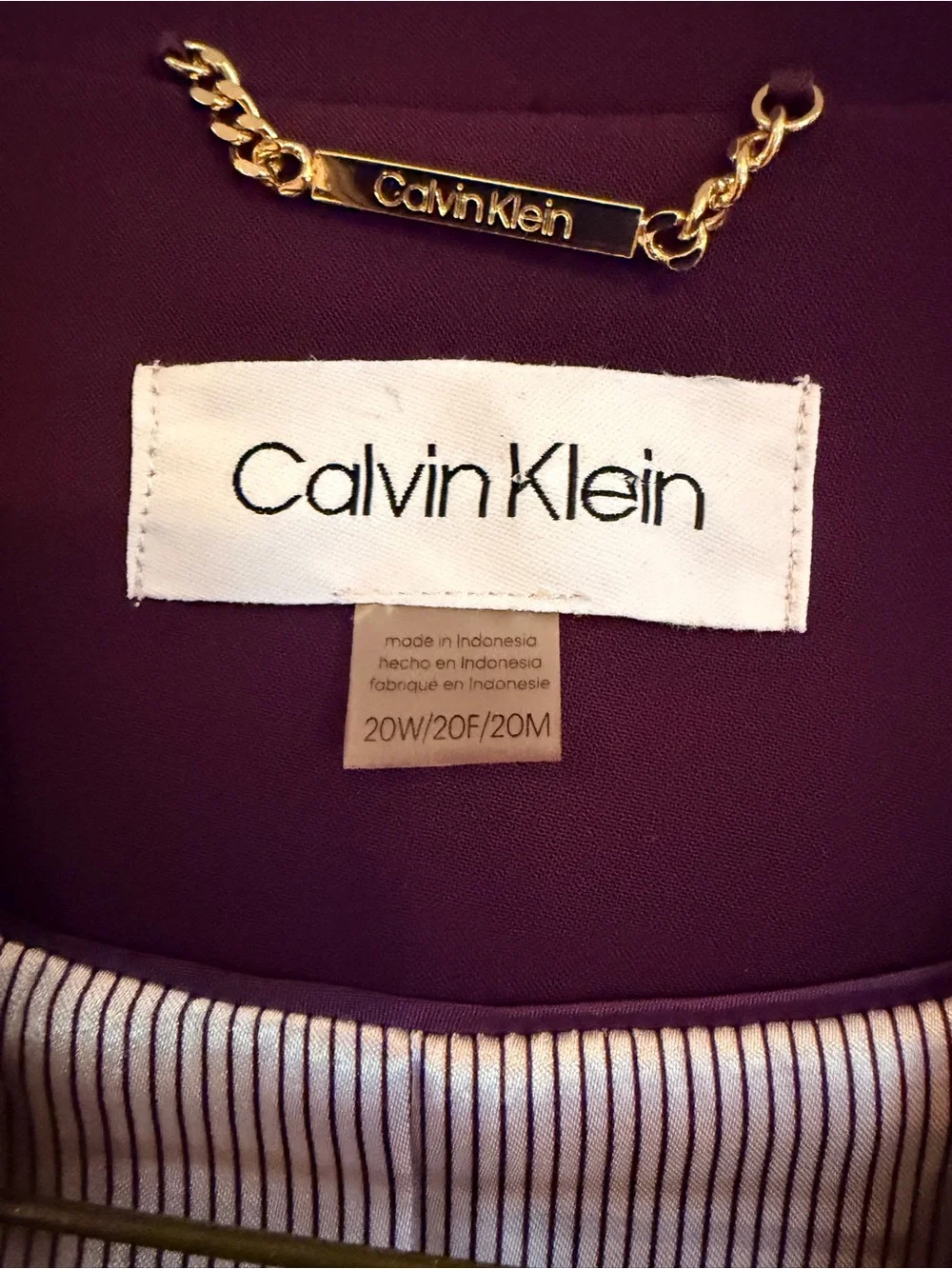 Calvin Klein tailored long